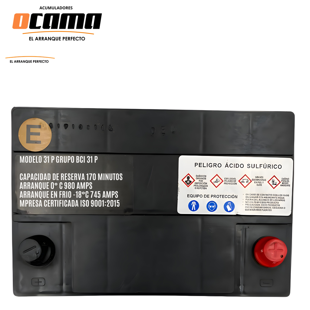 Kit 2 baterias 31 P-980 Ocama SERVICIO PESADO