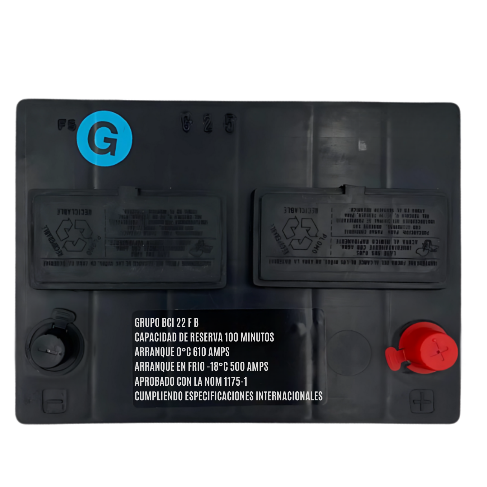 Bateria 22 F B 12v 610 amp. Ocama